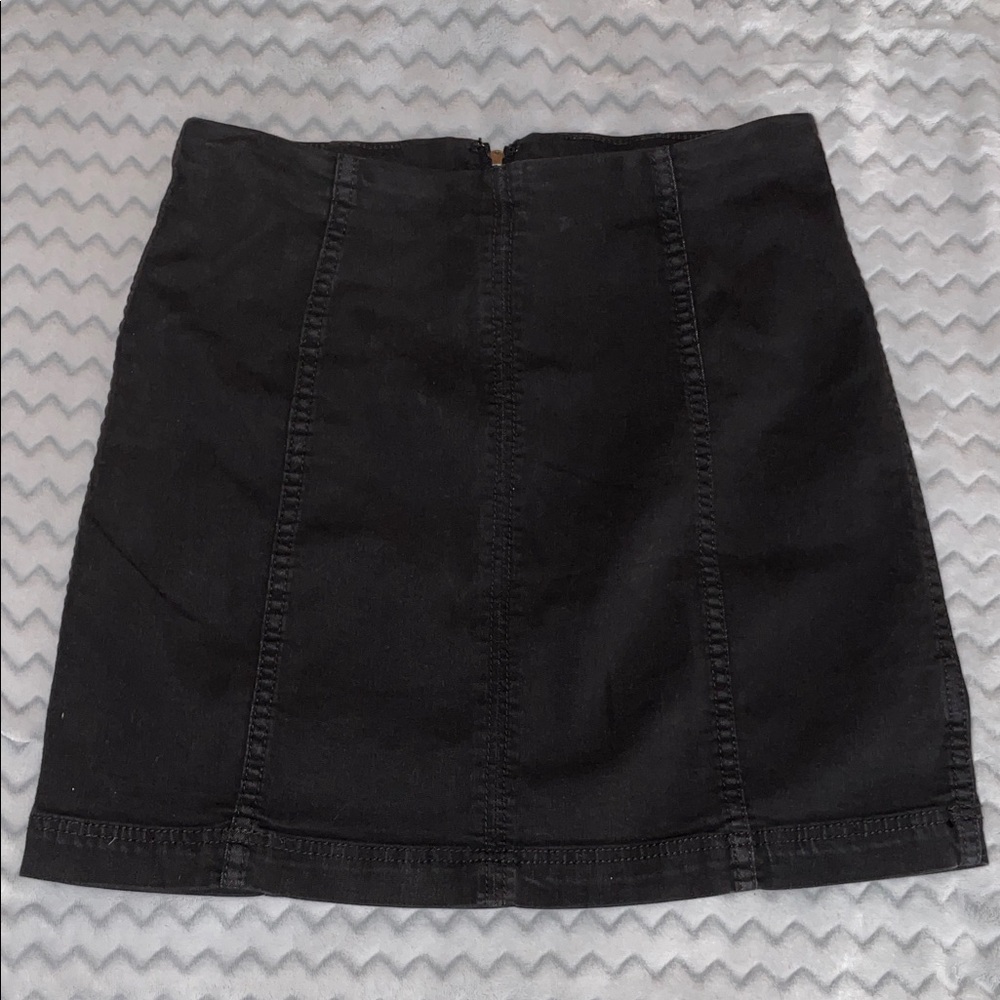 Free People Black Mini Skirt